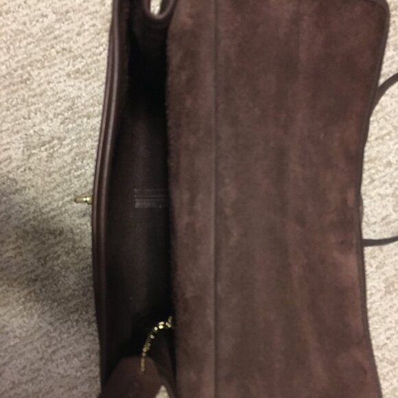 Vintage Coach Willis Dark Brown Leather Cross-Body Satchel Bag - Picture 4 of 4